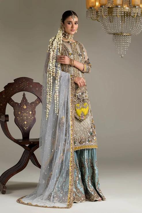 Banarsi Sharara Set with Mukesh Embroidery - Image 2