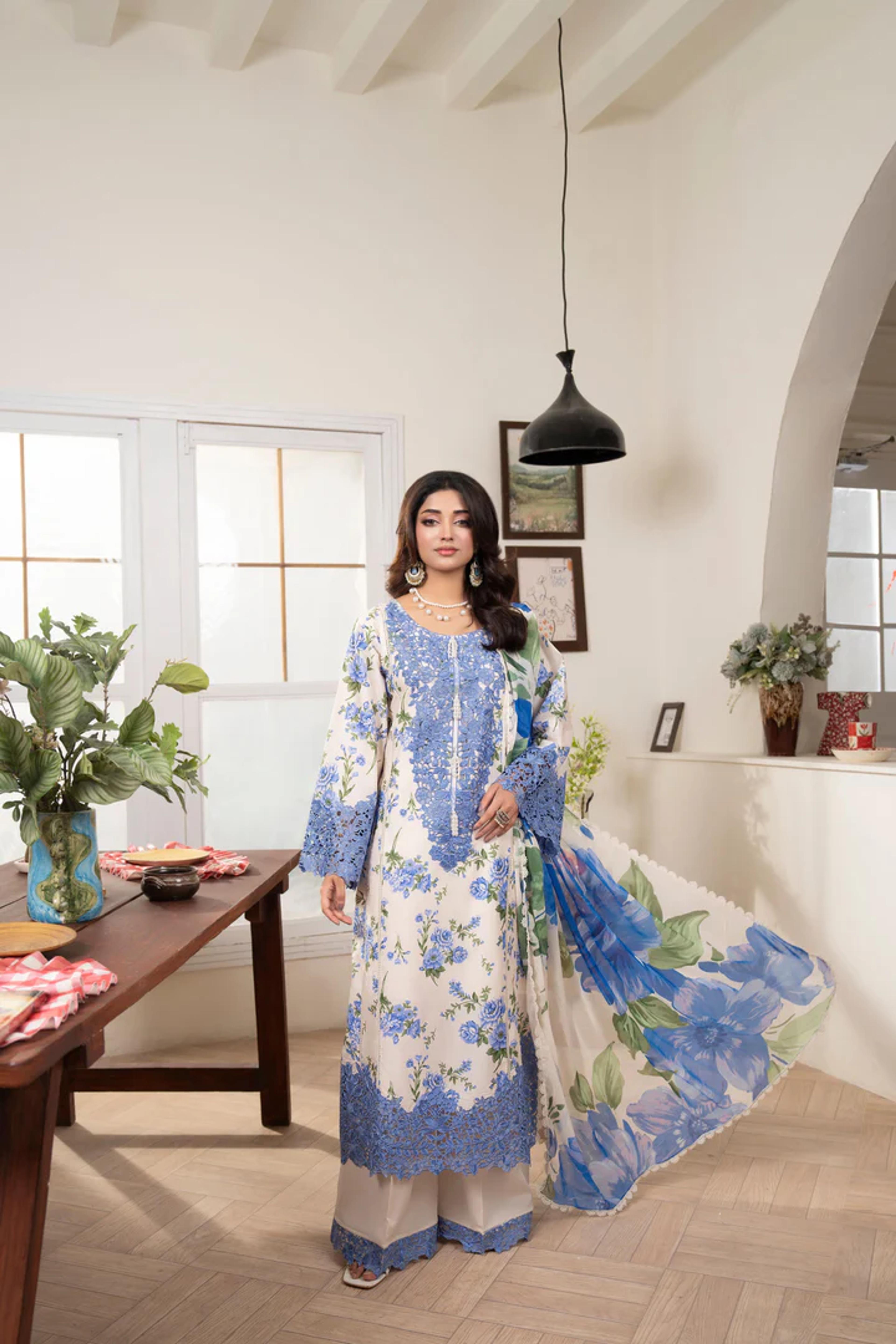 Festive Lawn Suit Embroidered &Breathable - Thumbnail 2