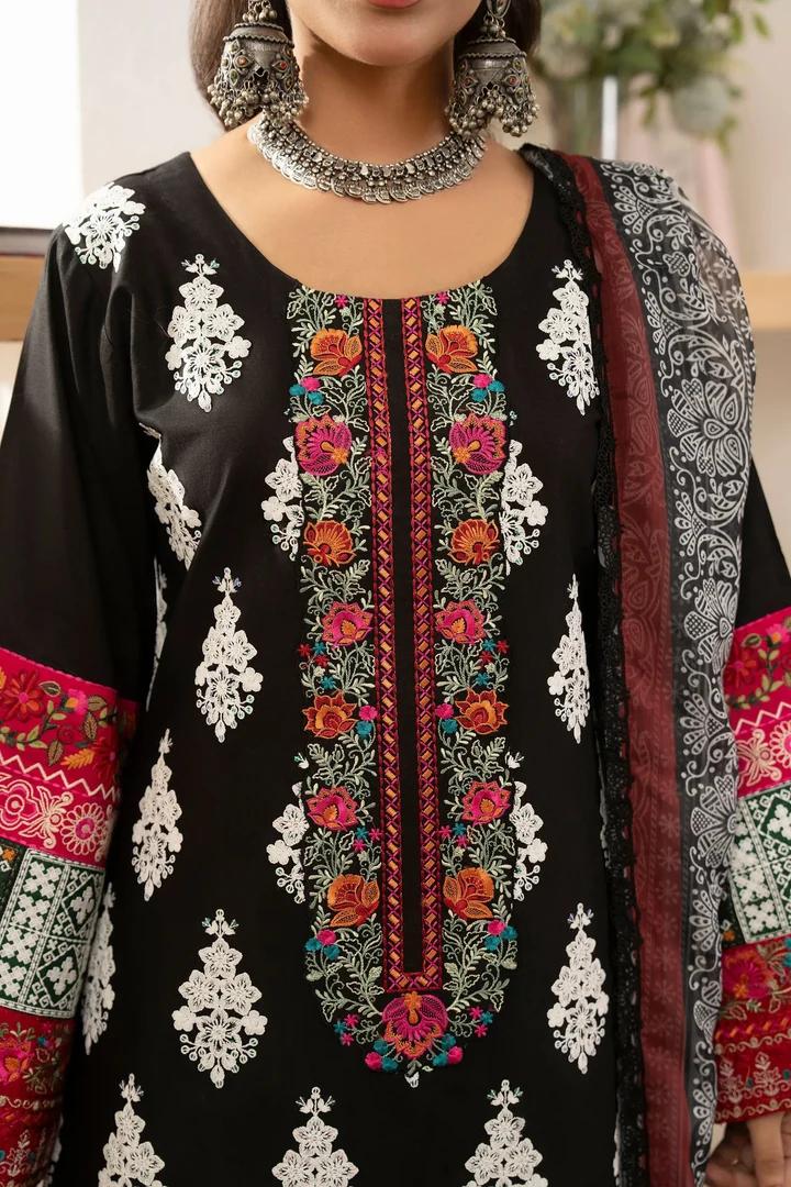 Flora Edit Embroidered Lawn Suit - Image 4