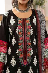 Flora Edit Embroidered Lawn Suit - Thumbnail 4