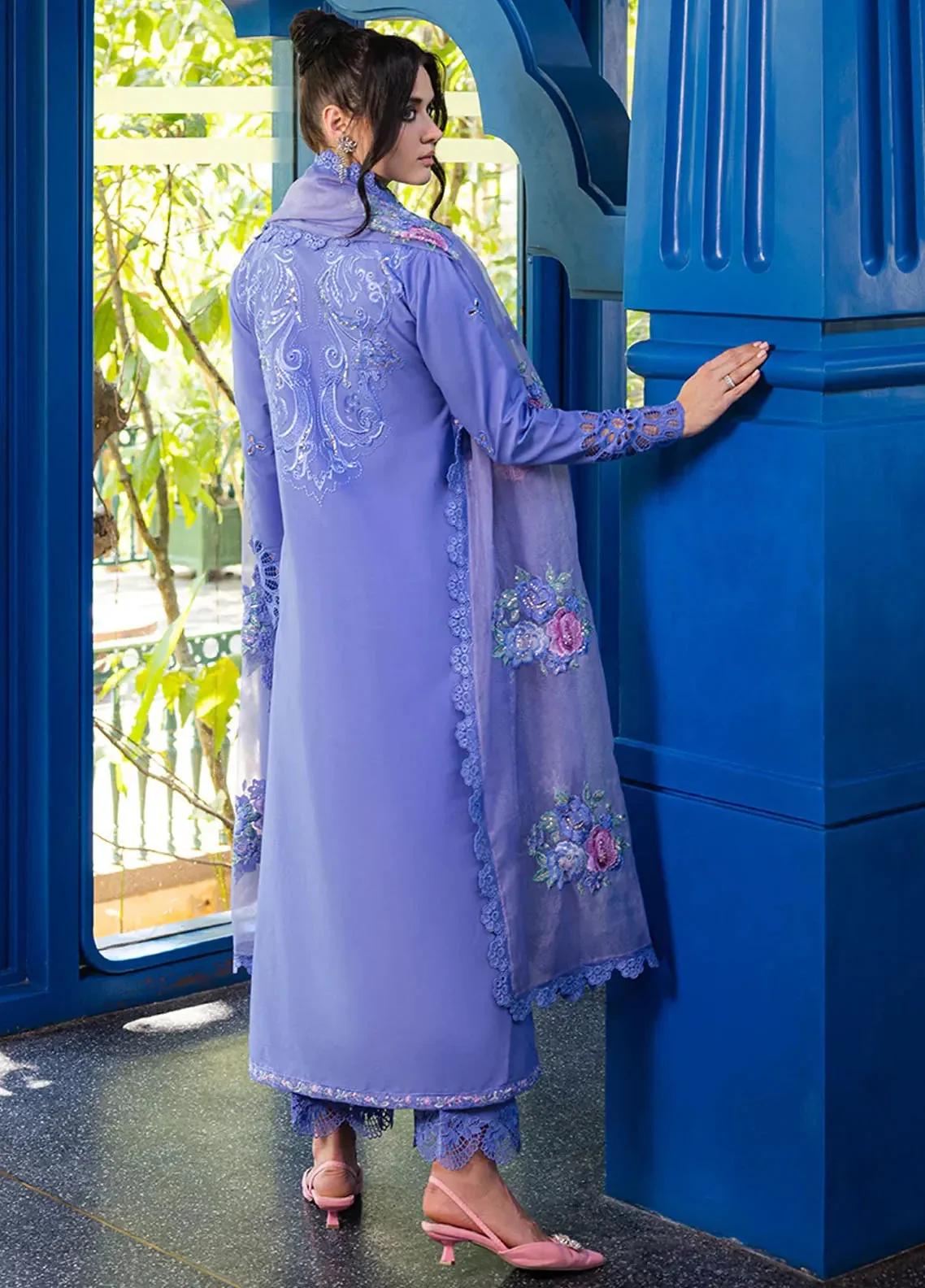 Chikan Embroidered Lawn Suit with Sequins - Image 4
