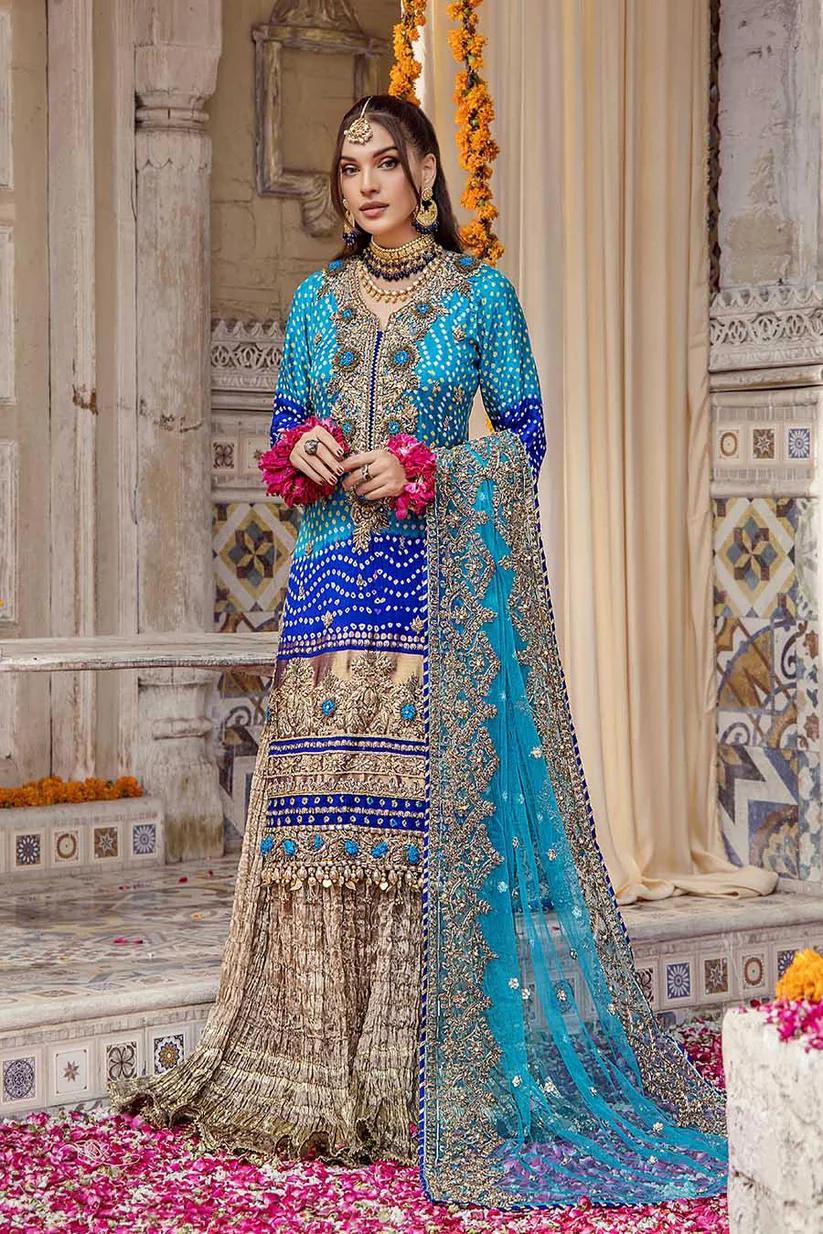 Handcrafted Pure Silk Chunnari Wedding Suit - Image 12