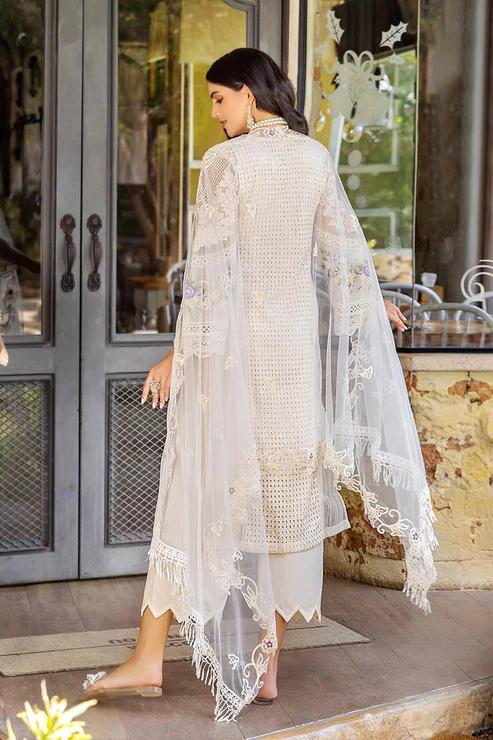Premium Cotton Chikan Embroidered Suit - Image 3