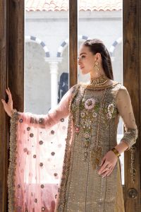 3D Zardozi Mesuri Shirt & Indian Crush Silk - Thumbnail 7