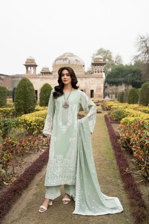 Embroidered Long Shirt with Capri - Image 2