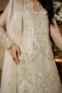 Festive Chiffon Suit with Organza Trim - Thumbnail 5