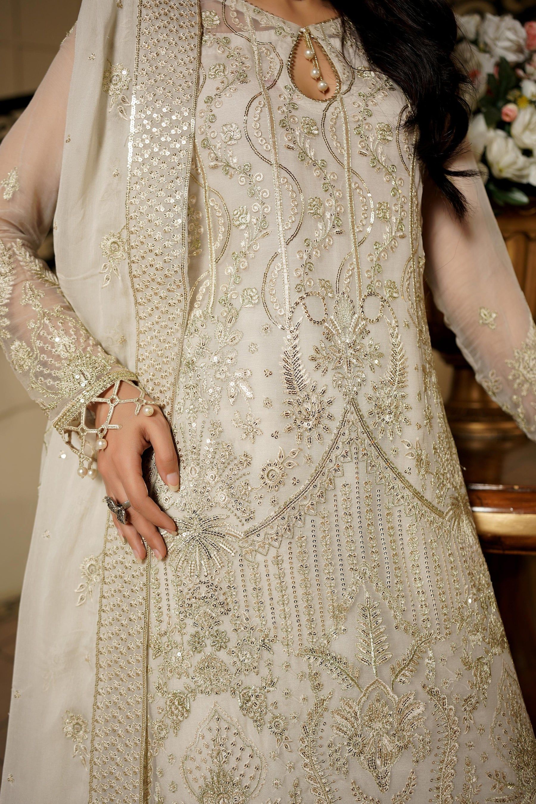 Festive Chiffon Suit with Organza Trim - Image 5