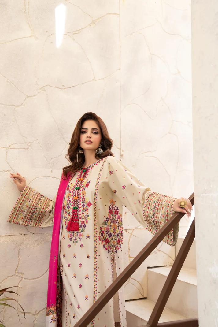 Kashmiri Embroidery & Mirror Work Festive Suit - Image 3