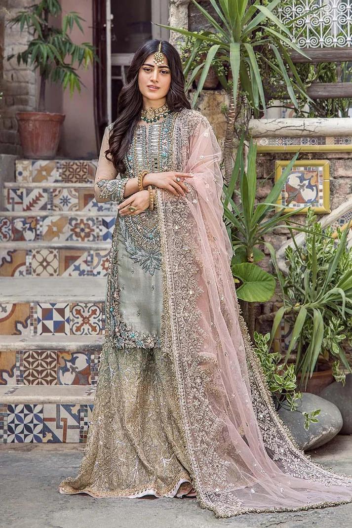 Resham Mesuri Shirt & Pure Mesuri Sharara - Image 1