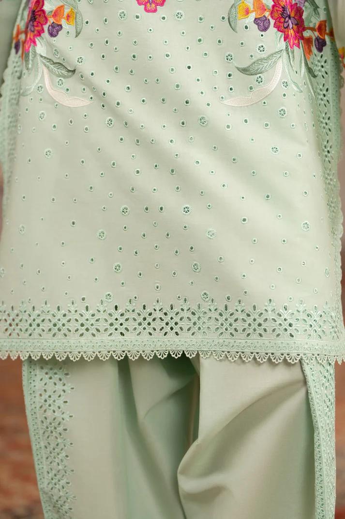 Embroidered Short Shirt & Tulip Shalwar with Chiffon Dupatta - Image 10