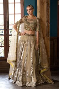 Kora & Dabka Embroidered Lehnga Ensemble - Thumbnail 2