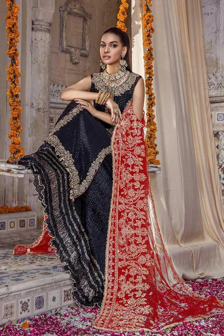 Needlecraft Chiffon Suit with Crushed Sharara - Image 8