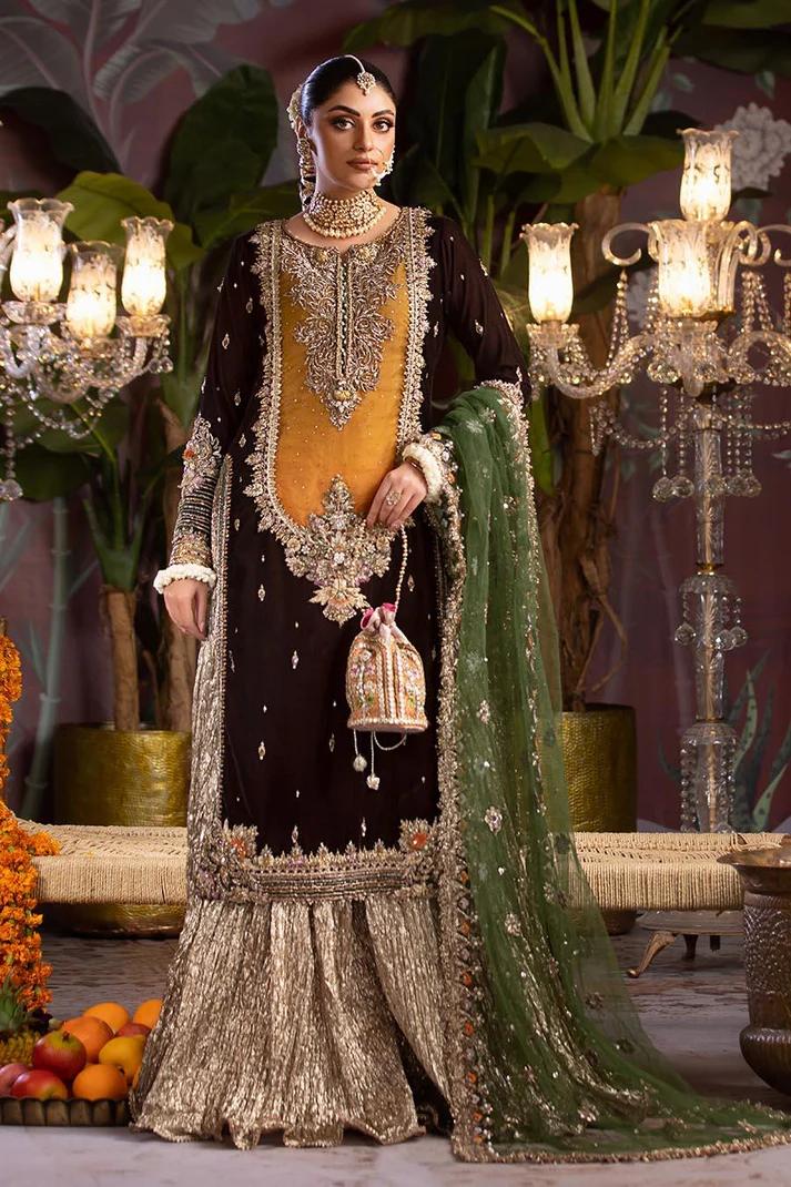 Zardozi Velvet Shirt & Crushed Sharara - Image 7