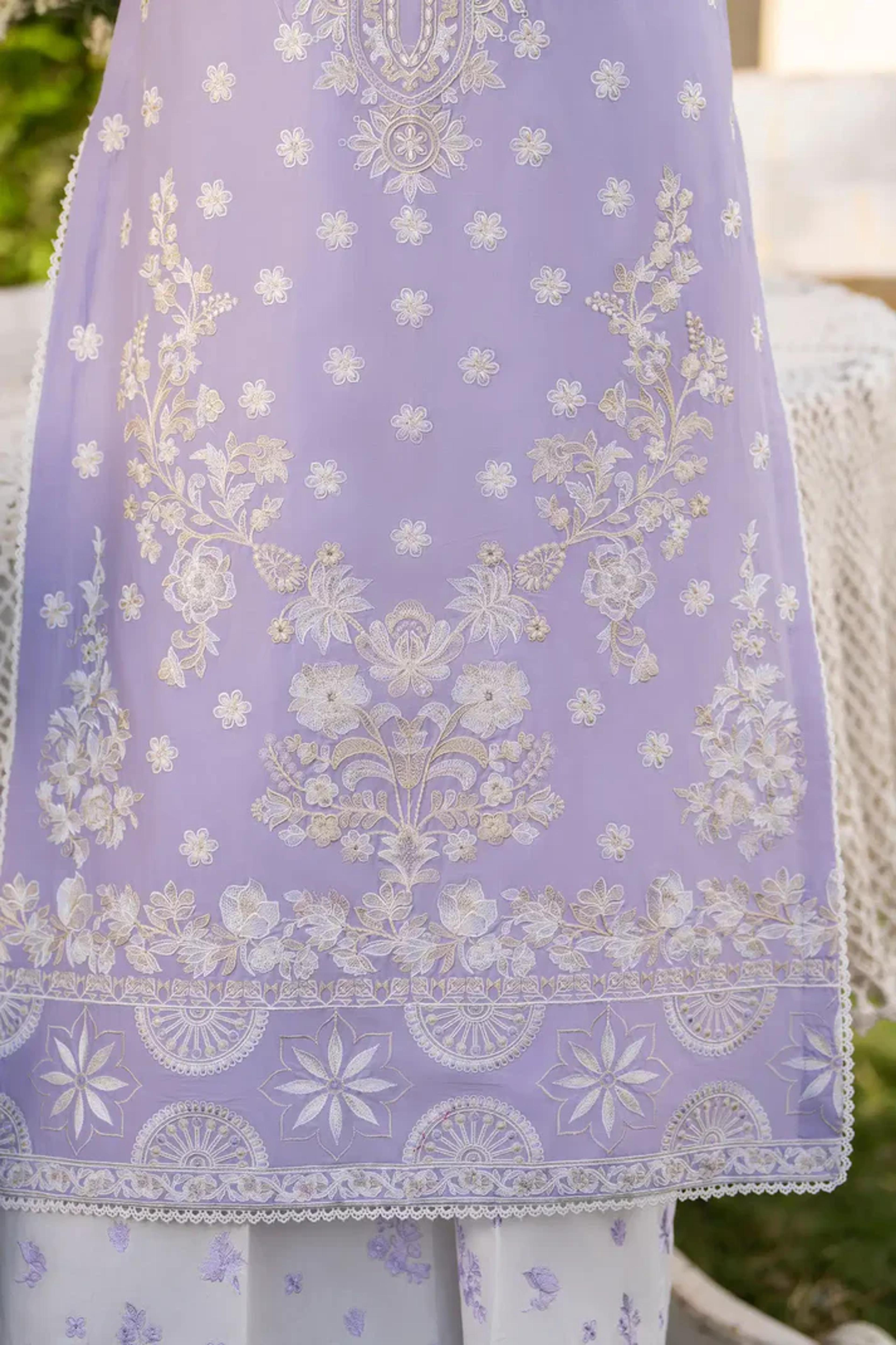 Cotton Embroidered Shirt & Sequins Dupatta  - Thumbnail 7