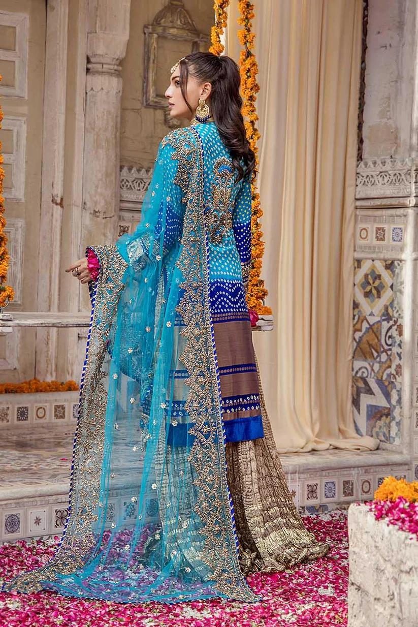 Handcrafted Pure Silk Chunnari Wedding Suit - Image 13