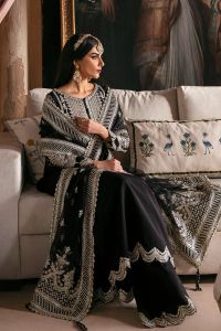 Raw Silk Suit with Organza Dupatta - Thumbnail 2