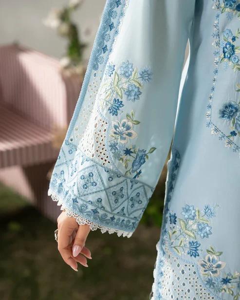 Embroidered Short Shirt with Farshi Shalwar - Image 5