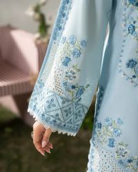 Embroidered Short Shirt with Farshi Shalwar - Thumbnail 5
