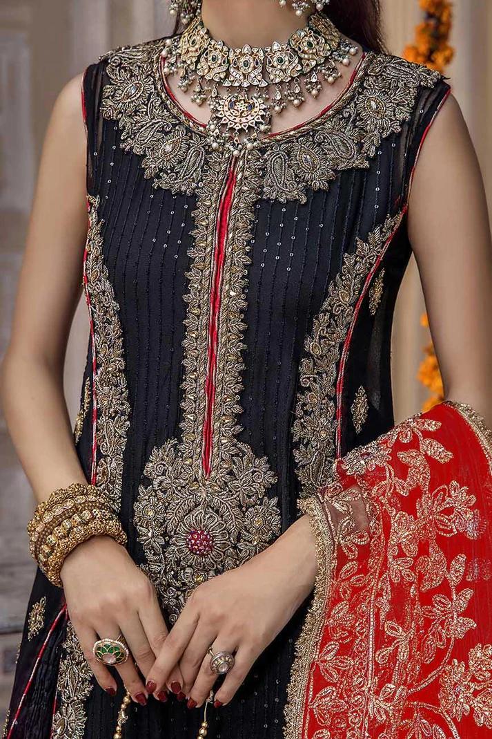 Needlecraft Chiffon Suit with Crushed Sharara - Image 10
