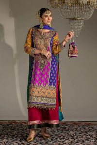 Kora Dabka Resham Silk Suit - Thumbnail 4