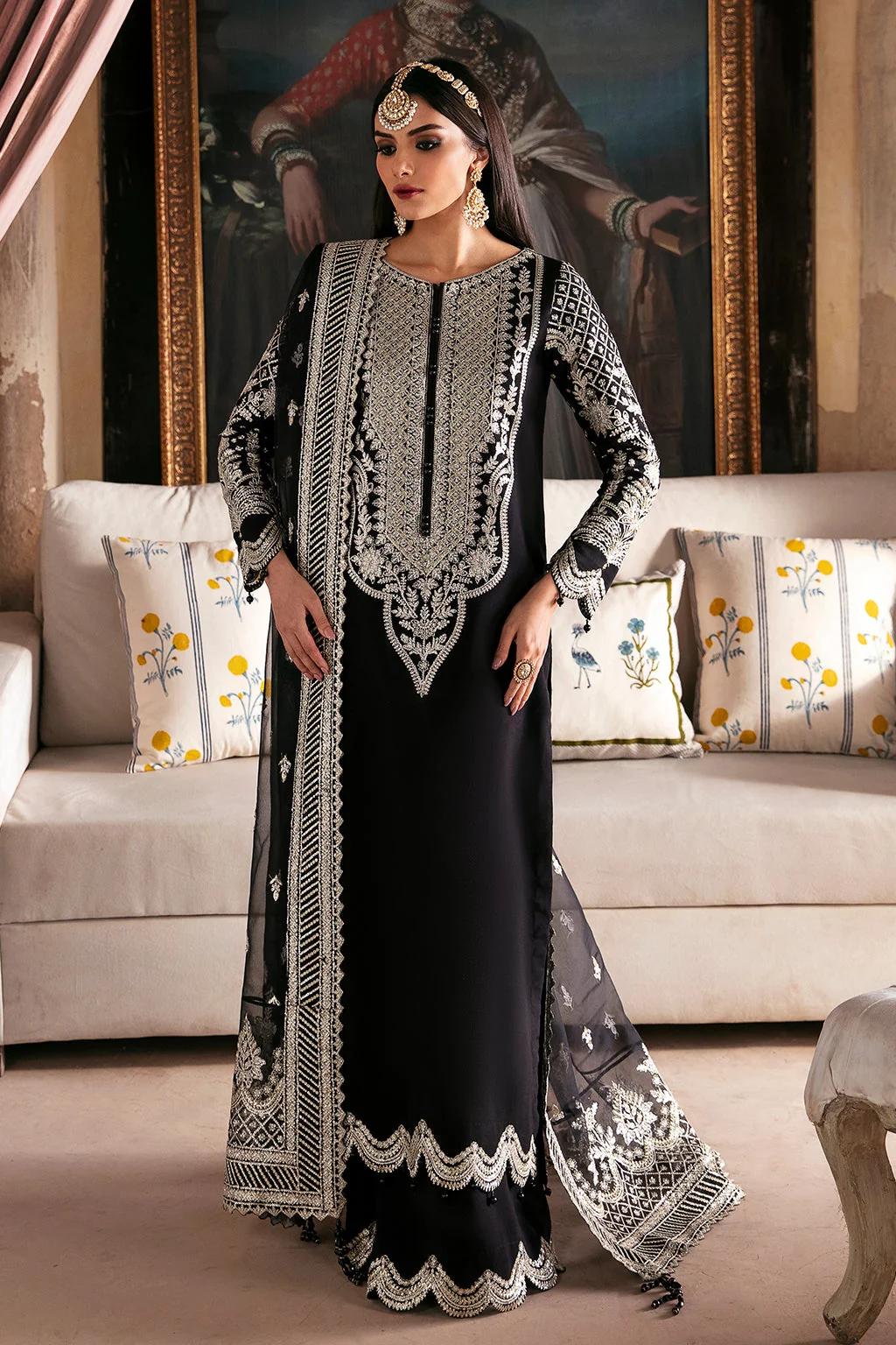 Raw Silk Suit with Organza Dupatta - Image 1