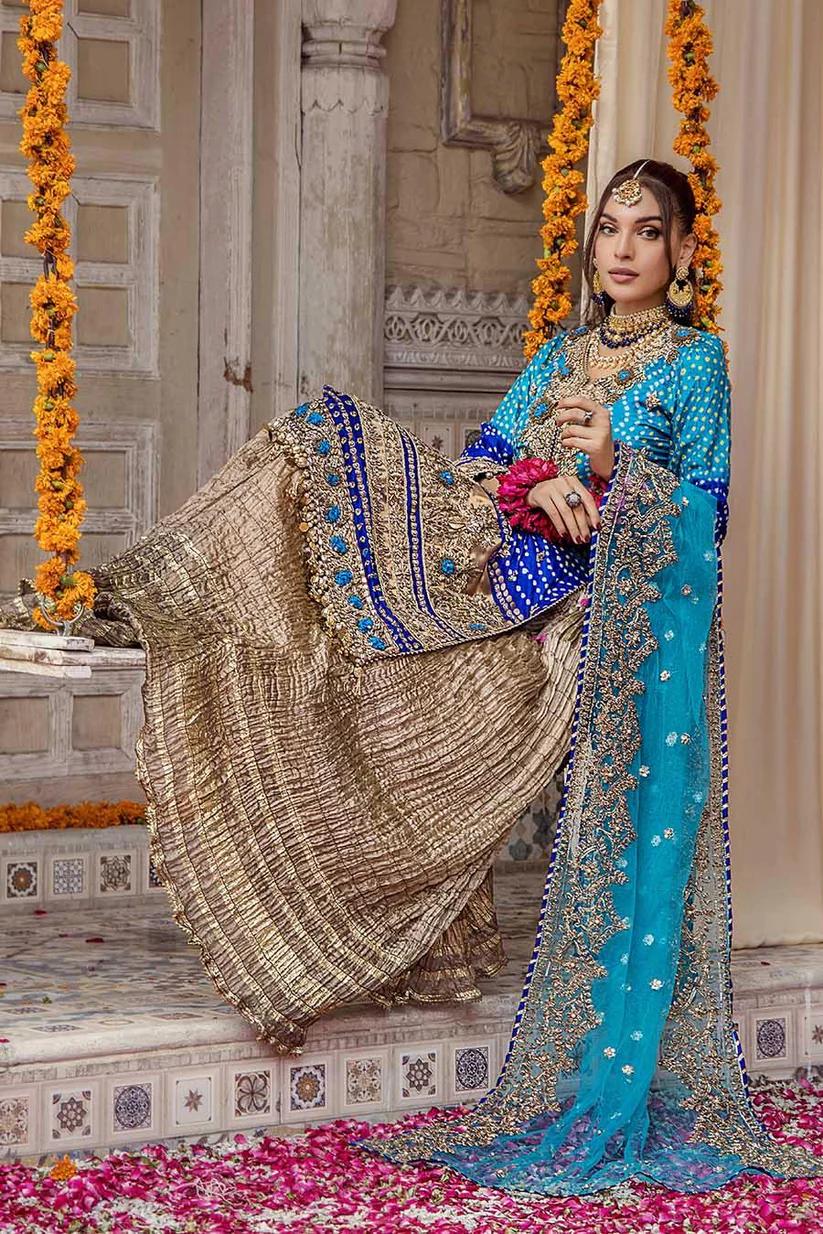 Handcrafted Pure Silk Chunnari Wedding Suit - Image 14