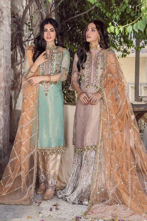 Pure Resham Mesuri Zardozi Suit - Image 1