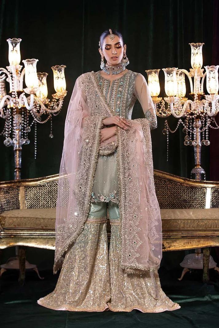 Resham Mesuri Shirt & Pure Mesuri Sharara - Image 6