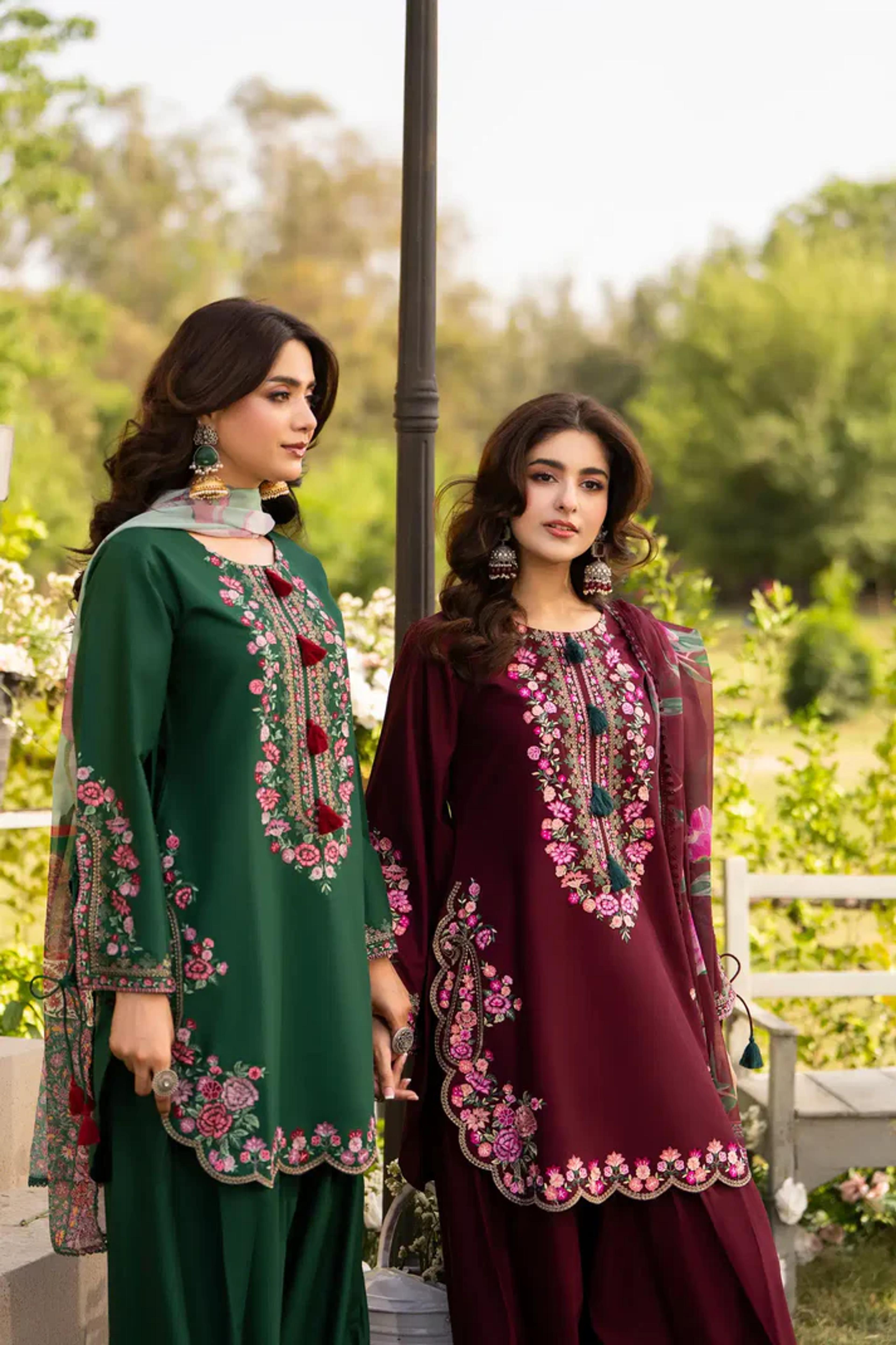 Short Shirt with Dori Tassels & Chiffon Dupatta 