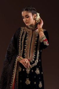 Hand-Embroidered Velvet & Silk - Thumbnail 2
