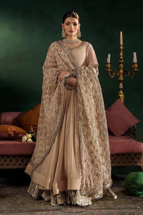 Hand-Embroidered Chiffon Suit with Sharara - Image 3