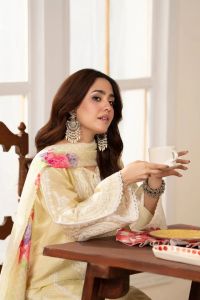 Lawn Suit with Farshi Shalwar - Thumbnail 3