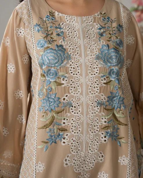 Chikankari Short Shirt&Farshi Shalwar - Image 4