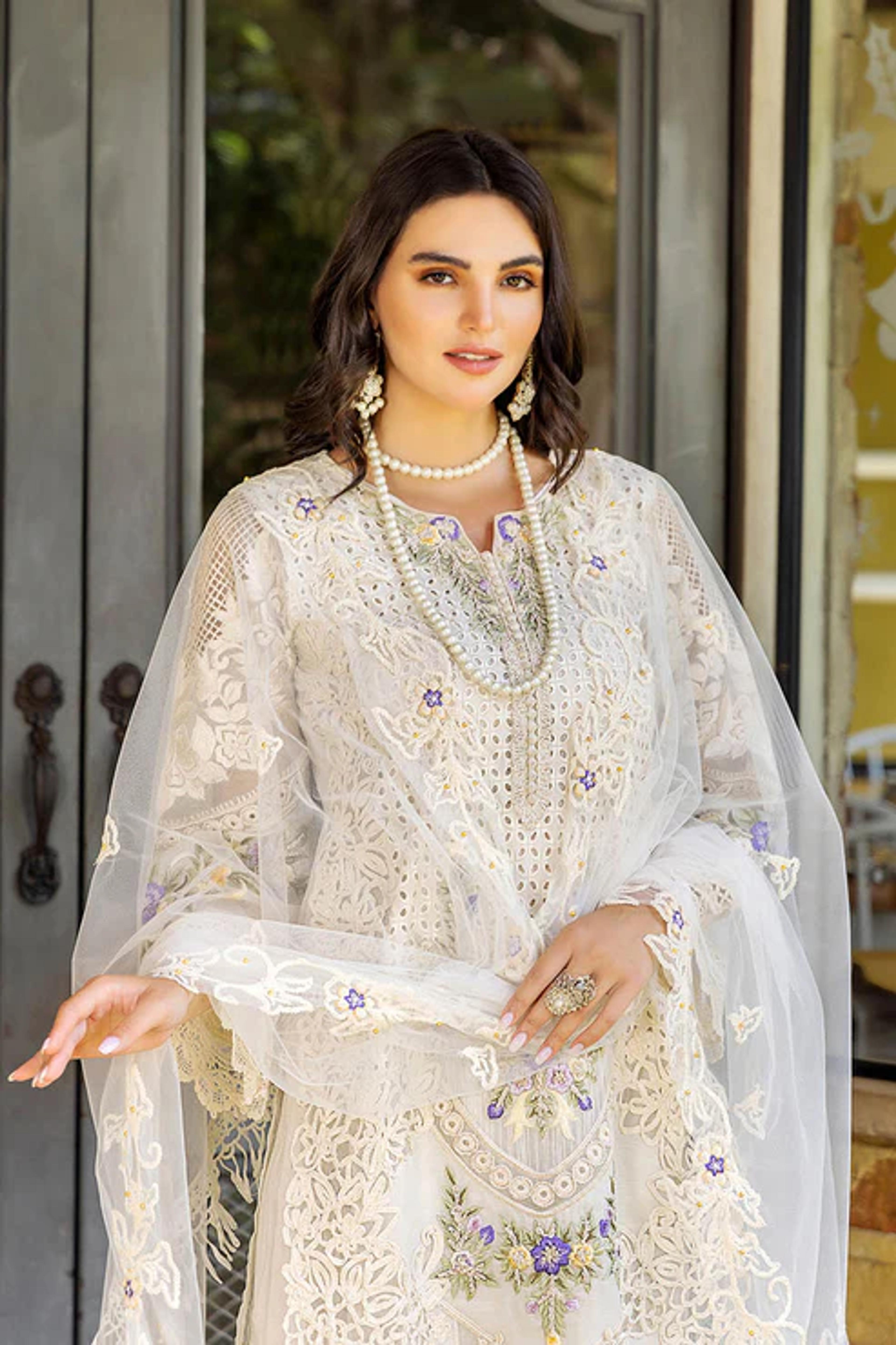 Premium Cotton Chikan Embroidered Suit  - Thumbnail 2