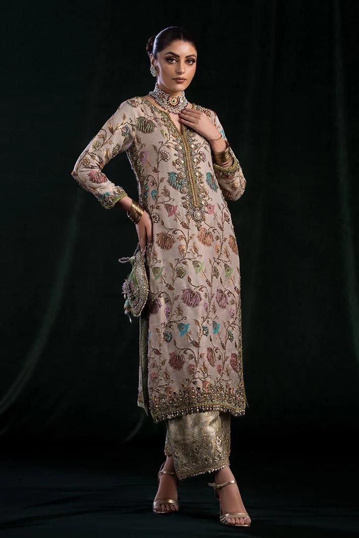 Embroidered Zardozi & Dabka Suit - Image 5