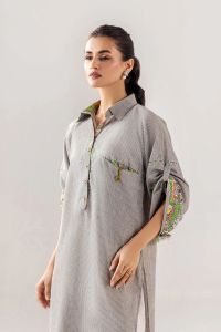 Casual Yarn-Dyed Cotton Suit - Thumbnail 5