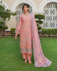 Floral Embroidered Suit - Thumbnail 1