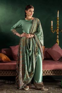 Shimmer Embellished Silk Suit - Thumbnail 2