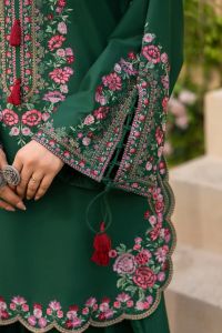 Short Shirt with Dori Tassels & Chiffon Dupatta  - Thumbnail 6