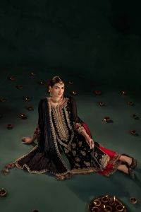 Hand-Embroidered Chiffon & Silk  - Thumbnail 11