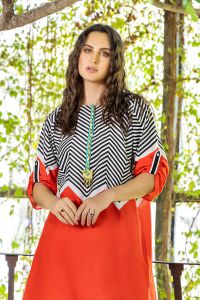 Embroidered 2-Piece Printed Cotton Lawn Suit - Thumbnail 9