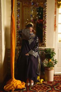 Navy Silver Embroidered Suit - Thumbnail 2