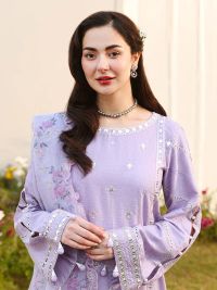 Floral Cutwork & Stonework Chikankari Suit - Thumbnail 2