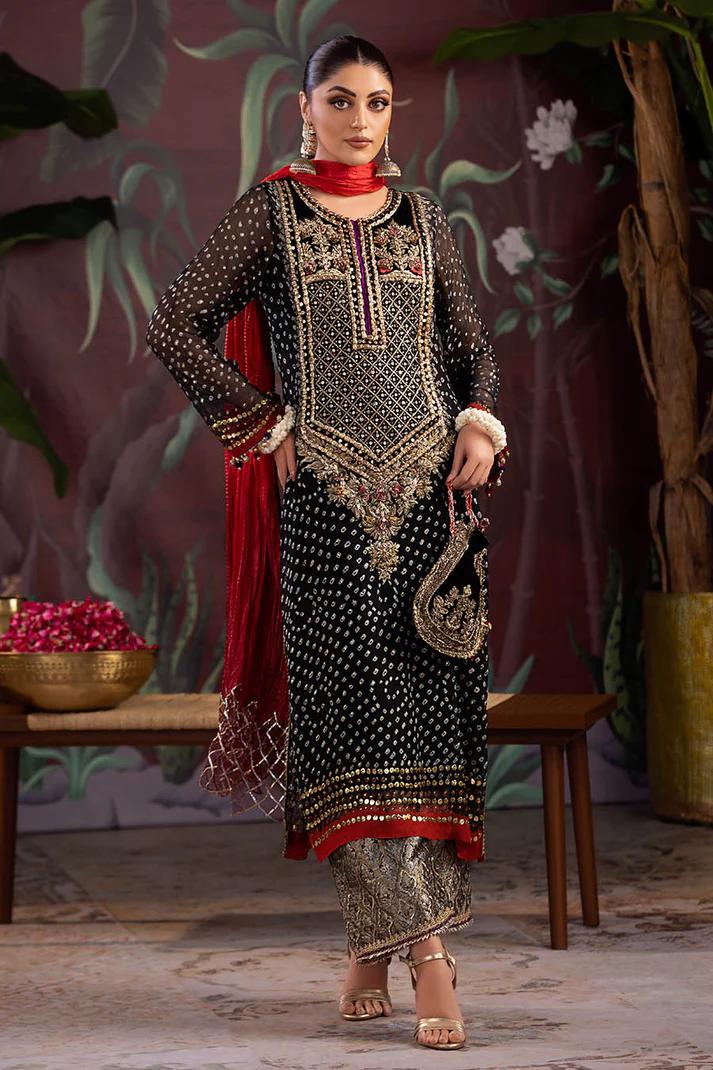 Handmade Chunnari Chiffon Bridal Wear - Image 2