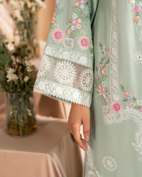 Cotton Embroidered Long Shirt&Loose Trouser - Image 10