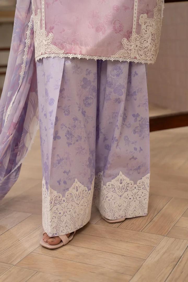 Refined Lawn Suit with Farshi Drape - Image 6