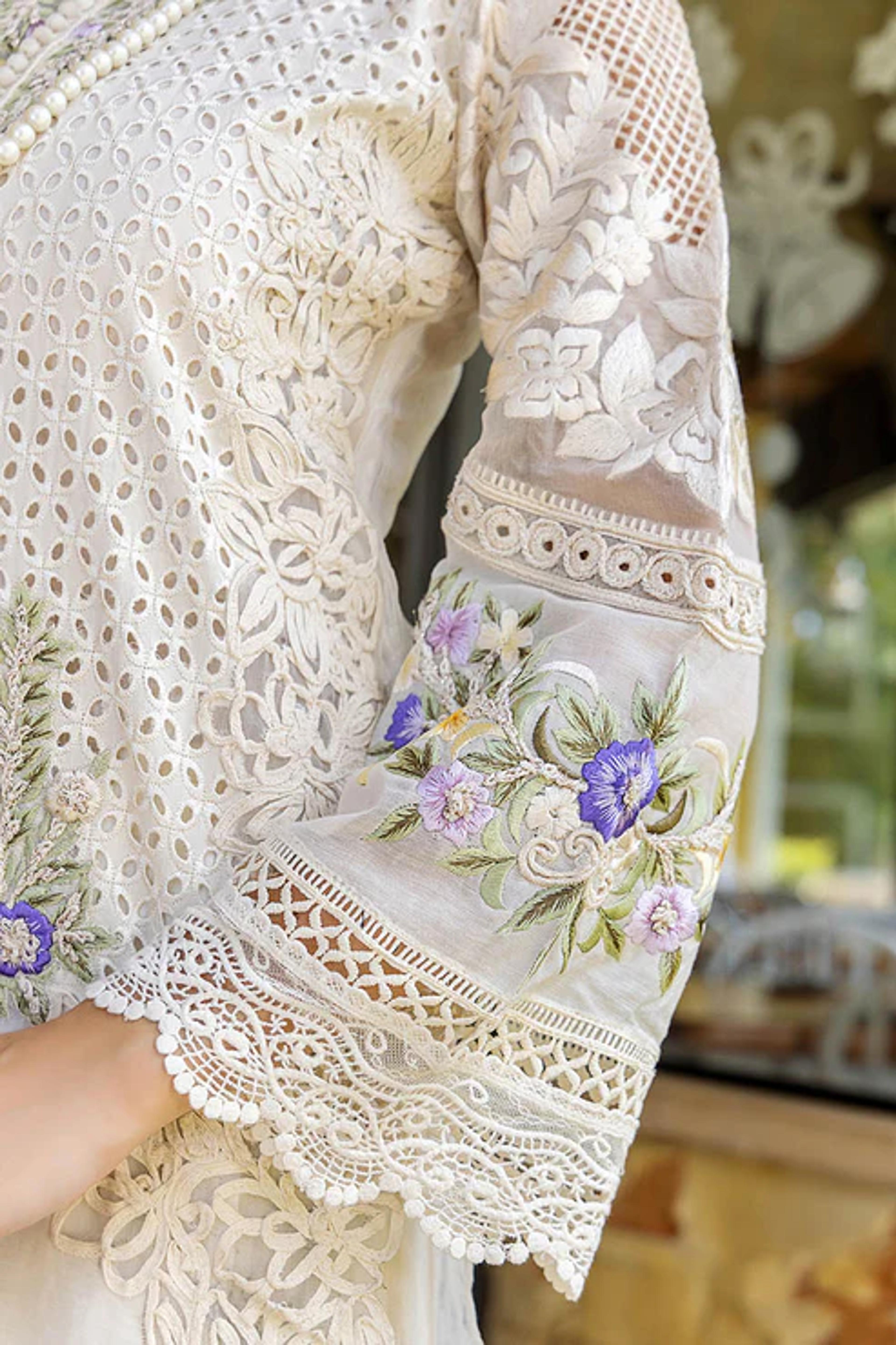 Premium Cotton Chikan Embroidered Suit  - Thumbnail 7