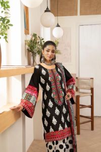 Flora Edit Embroidered Lawn Suit - Thumbnail 8