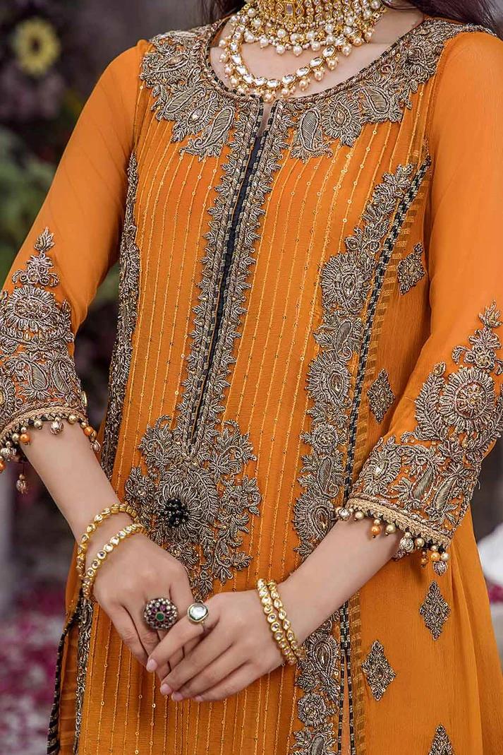 Needlecraft Chiffon Suit with Crushed Sharara - Image 22