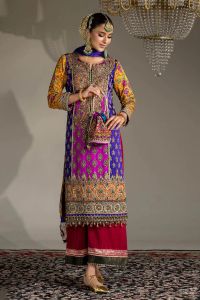 Kora Dabka Resham Silk Suit - Thumbnail 8